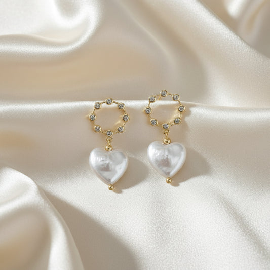 Náušnice Pearl Heart